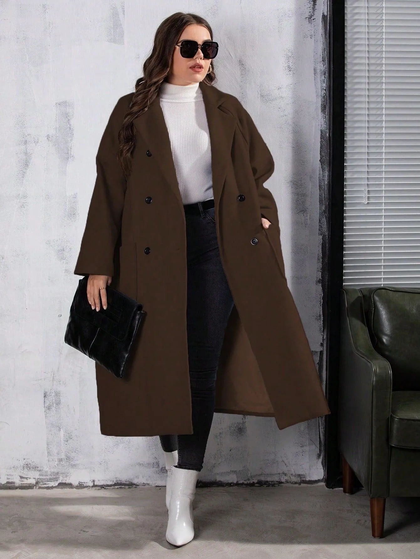 Casaco Feminino Transpassado Plus Size - Tassini