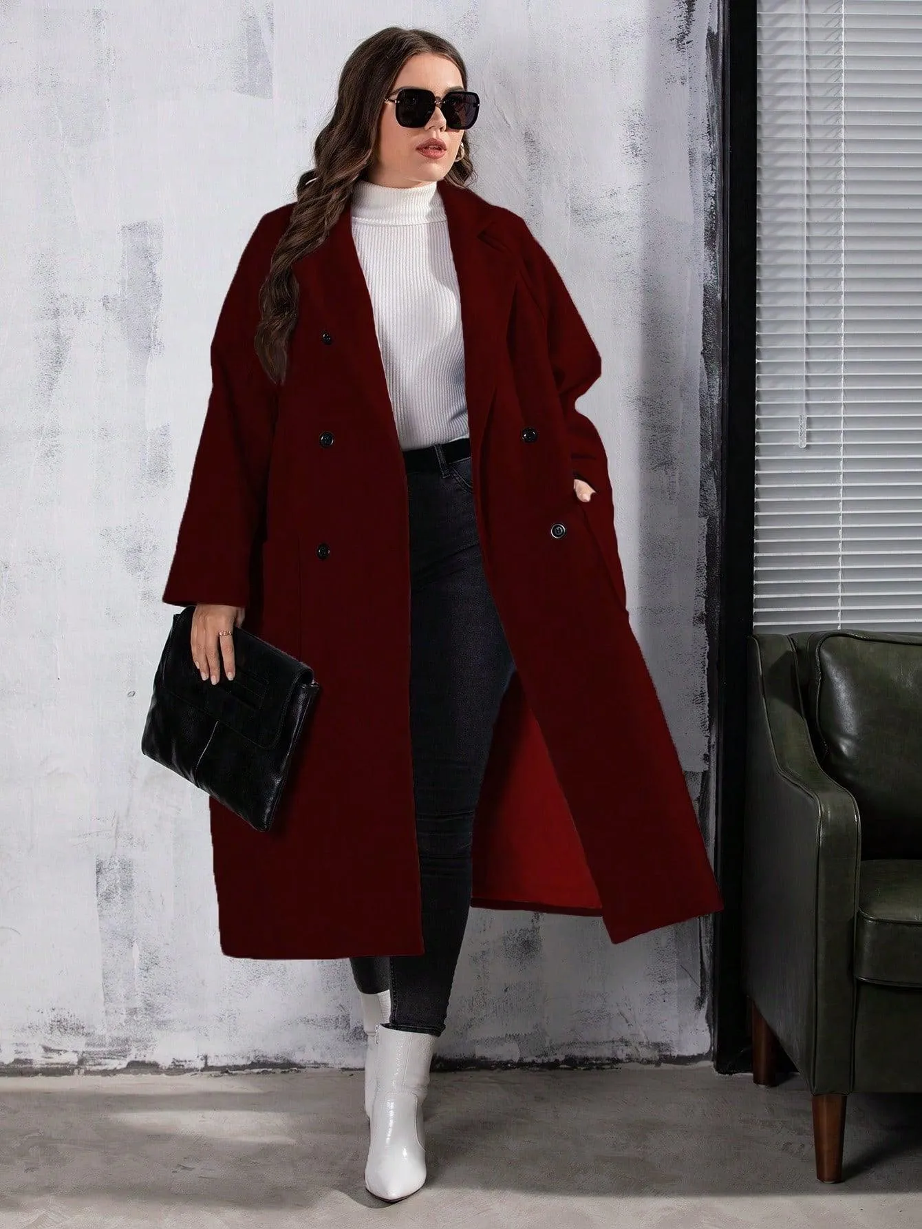 Casaco Feminino Transpassado Plus Size - Tassini