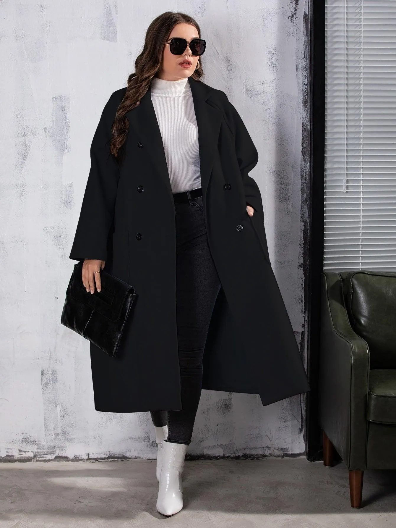 Casaco Feminino Transpassado Plus Size - Tassini