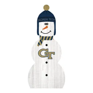 Georgia Tech Yellow Jackets 33 Inch Snowman Leaner