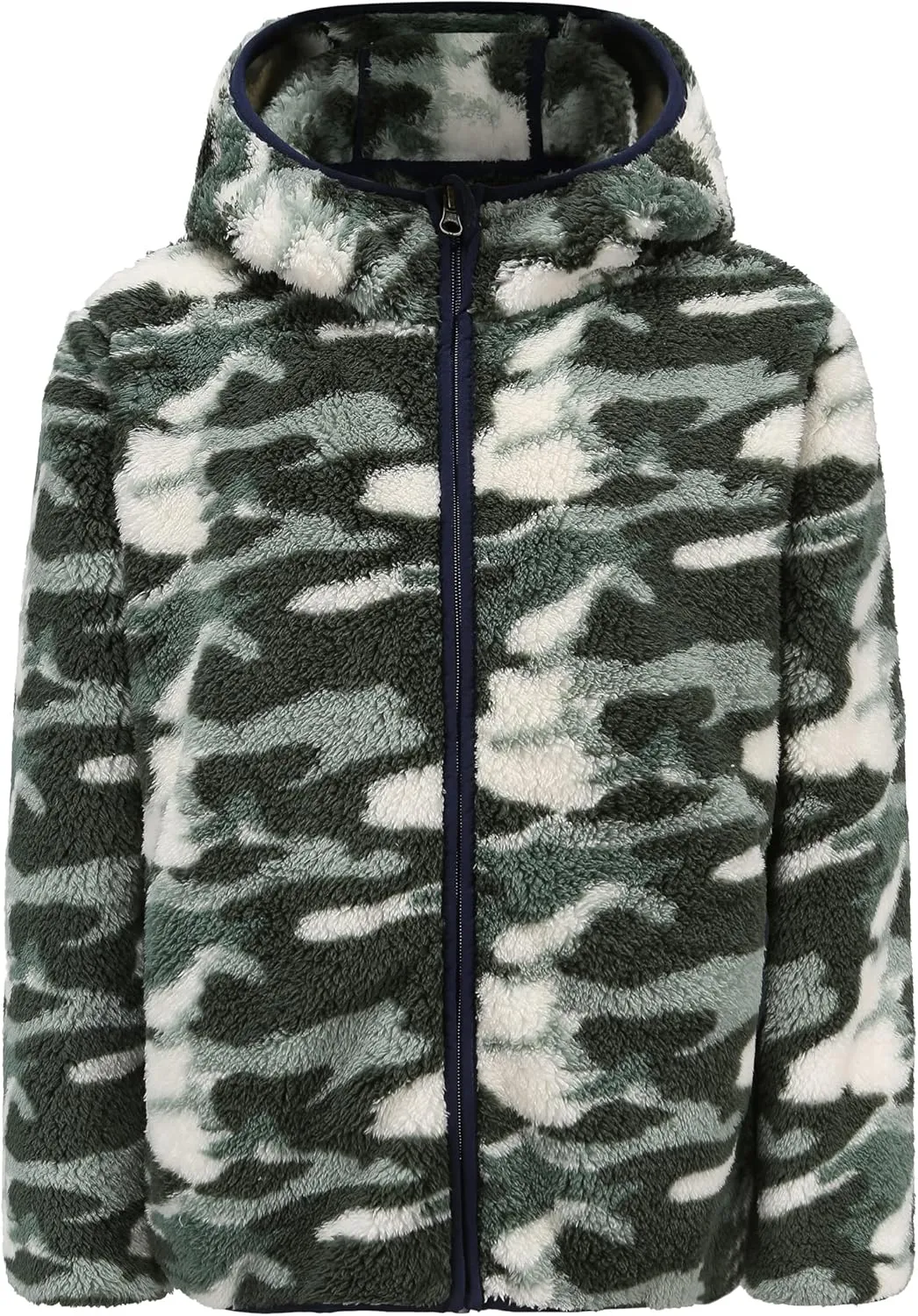 Girl's Soft Fleece sherpa Jacket Full Zip Hoodie