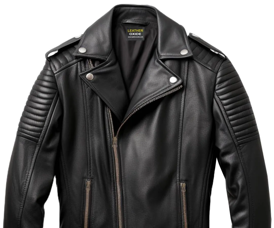 Men Real Leather Biker Jacket - Genuine Leather Jackets