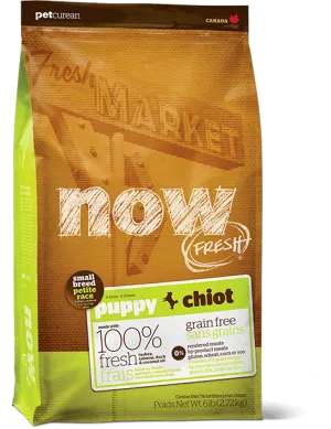PETCUREAN Now Fresh - Grain Free Small Breed Puppy Turkey, Salmon and Duck