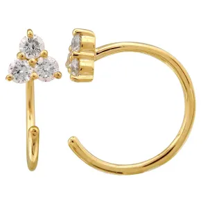 Threader Diamond Cluster Ear Jackets