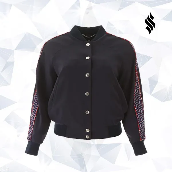 Women Embroidered Varsity Jacket